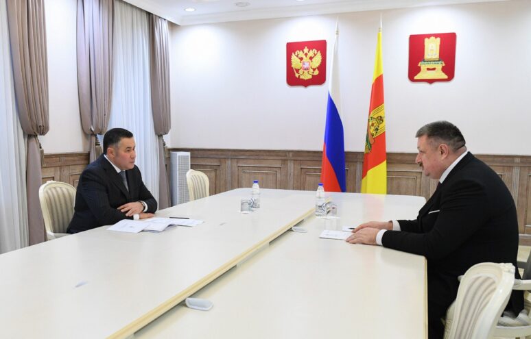 Губернатор Игорь Руденя встретился с новым главой Андреапольского округа