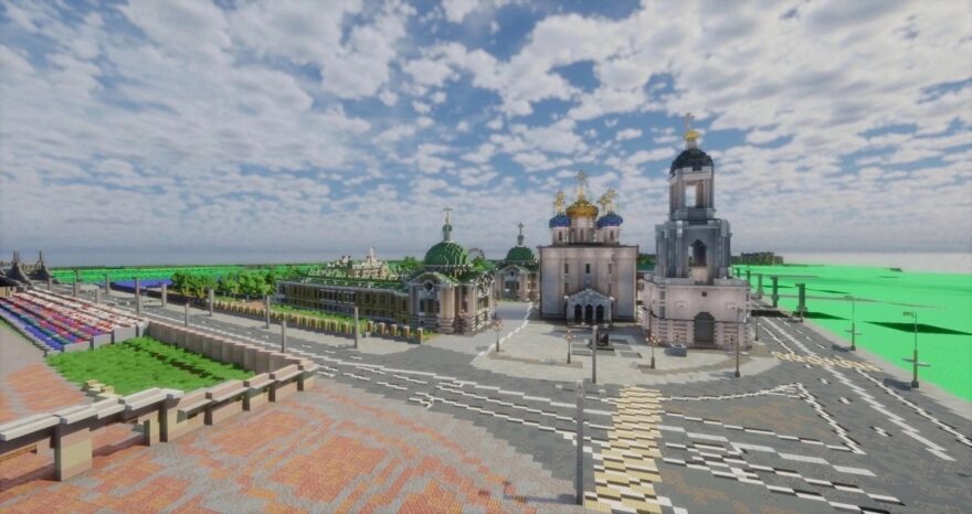 Студенты-энтузиасты воспроизвели центр Твери в игре Minecraft Студенты-энтузиасты воспроизвели центр Твери в игре Minecraft