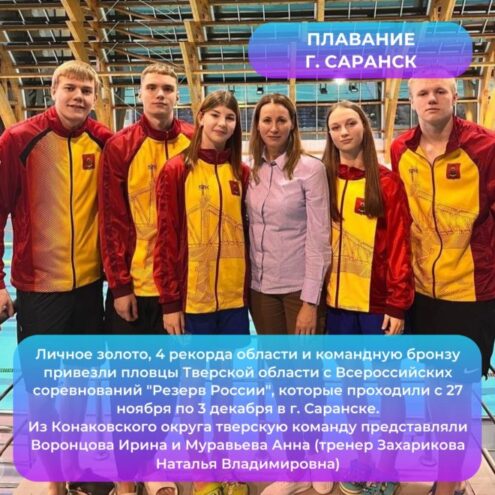 Спортсмены из Конаковского округа завоевали престижные награды Спортсмены из Конаковского округа завоевали престижные награды