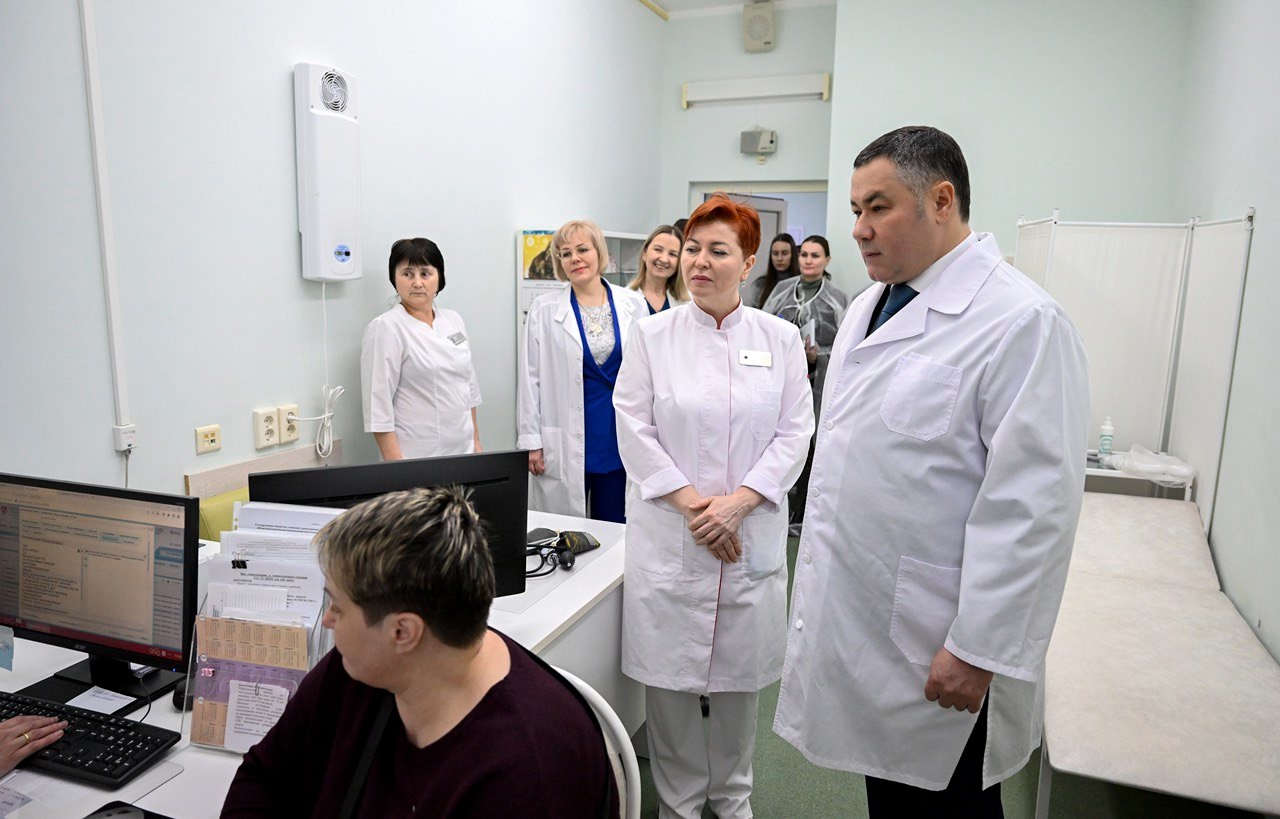 Губернатор Игорь Руденя осмотрел главные учреждения родовспоможения Твери