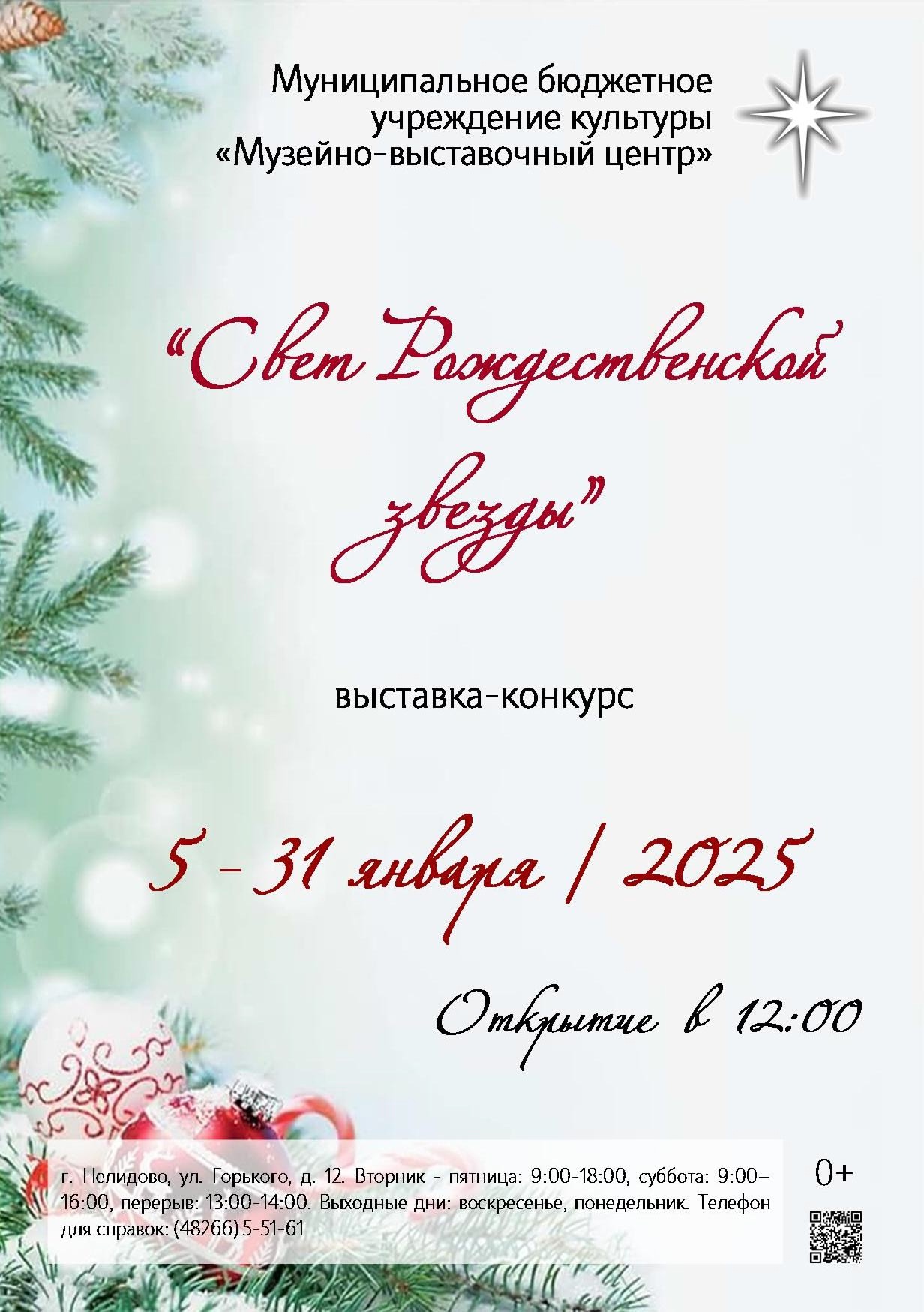 Жителей и гостей города Нелидово приглашают на выставку «Свет Рождественской звезды» Жителей и гостей города Нелидово приглашают на выставку «Свет Рождественской звезды»