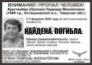 Пропавшую пенсионерку в Осташковском округе нашли мертвой в Осташковском округе