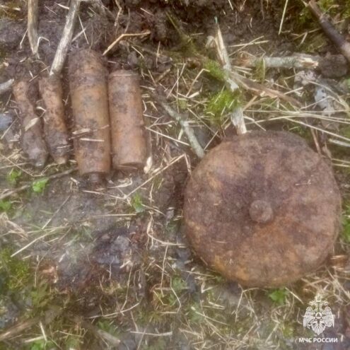 В Тверской области уничтожили артиллерийские снаряды и мины времён войны войны