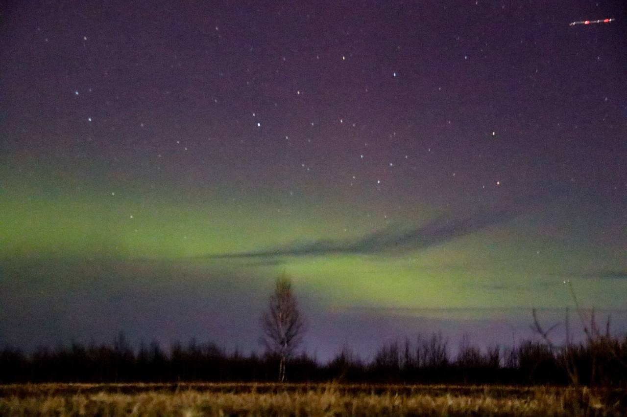 Над Тверью разгорелось северное сияние Над Тверью разгорелось северное сияние