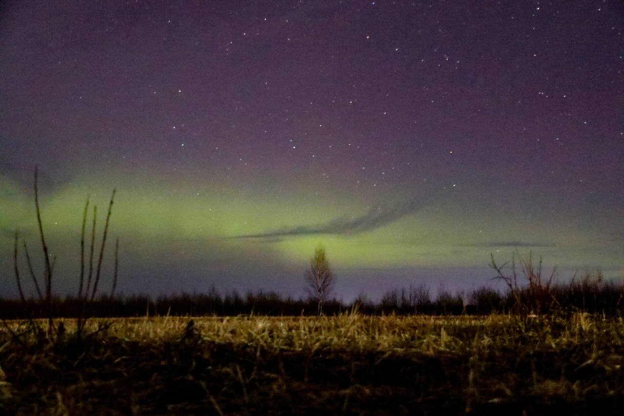 Над Тверью разгорелось северное сияние Над Тверью разгорелось северное сияние