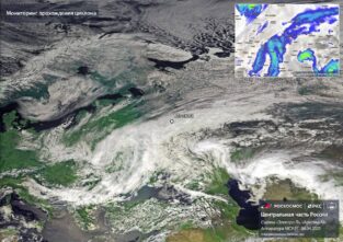 Опубликован космический снимок циклона «Зион», обрушившегося на Тверскую область Тверскую область