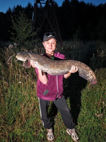 В Тверской области девушка поймала огромного сома