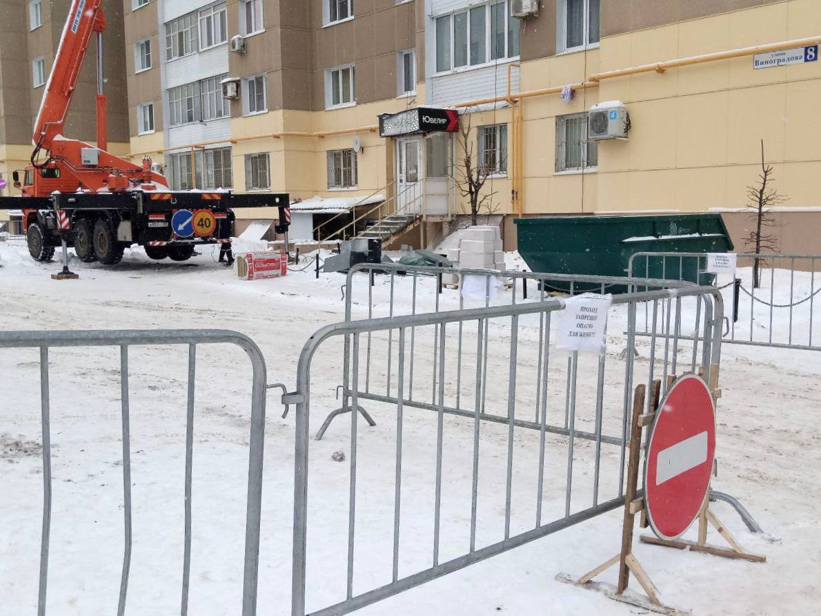 Власти Твери рассказали о ходе работ в поврежденном доме на Виноградова