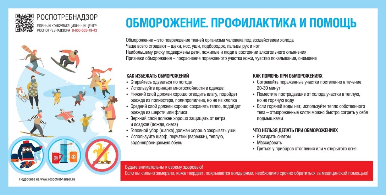 Роспотребнадзор Тверской области напоминает о рисках обморожения и способах защиты
