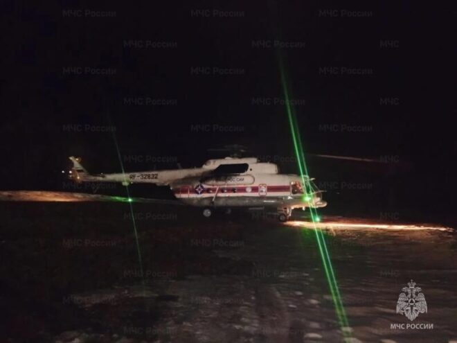 Оперативность МЧС: вертолет Ми-8 доставил пациента из Калязина в Бежецк