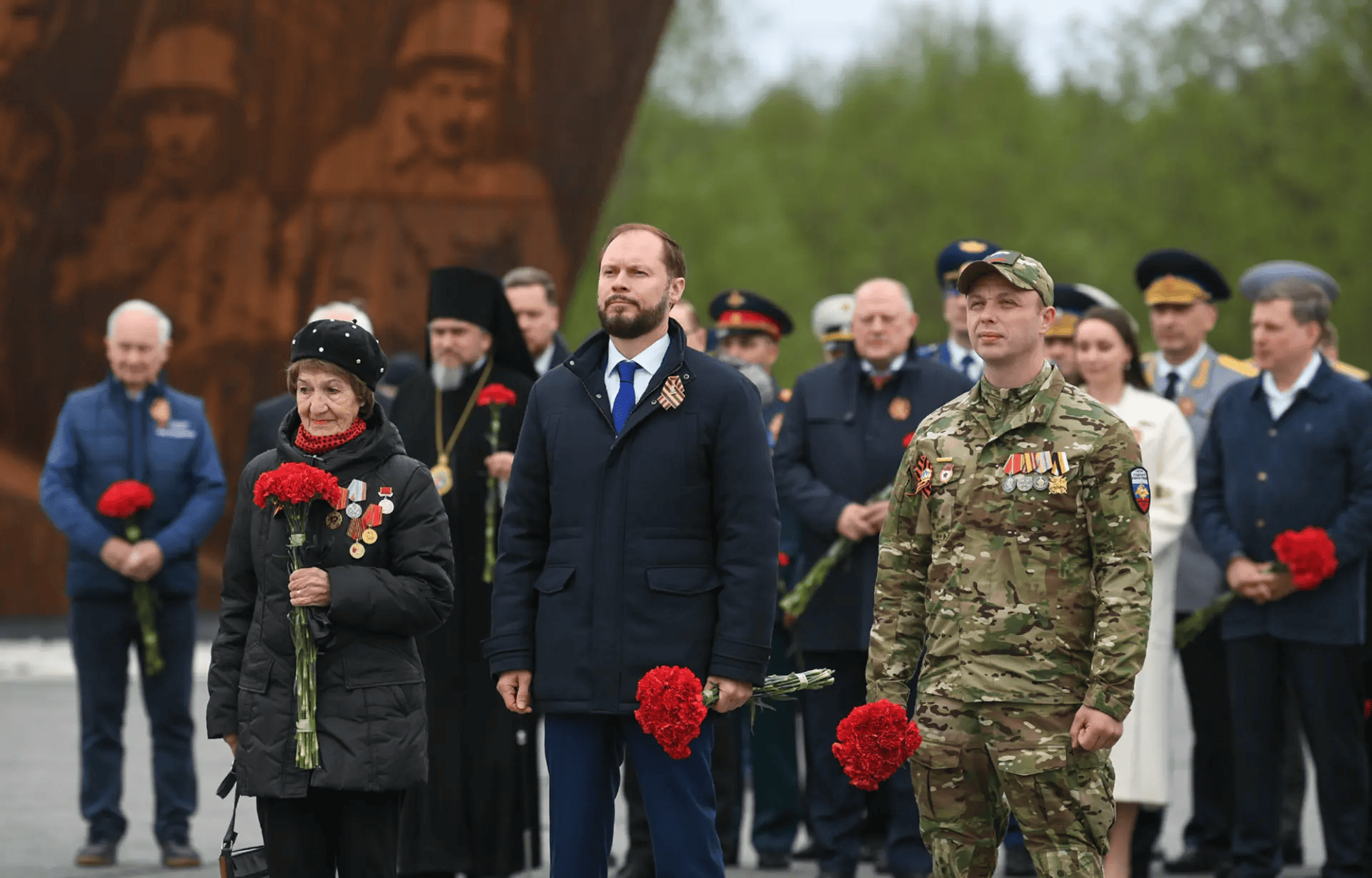 Виталий Королев на Ржевском мемориале Советскому солдату почтил память освободителей