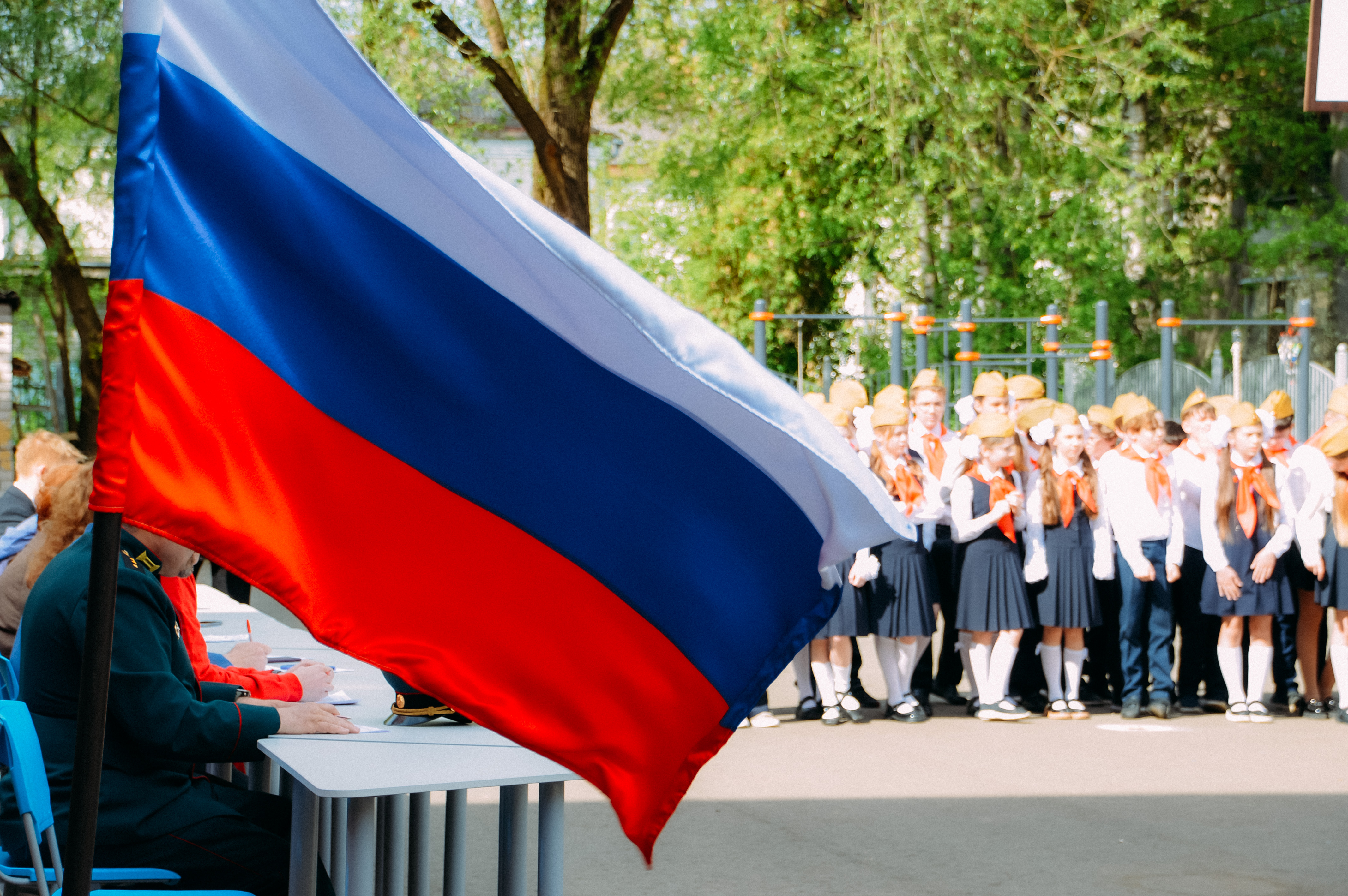 В Тверском лицее прошёл смотр строя и песни к 9 Мая