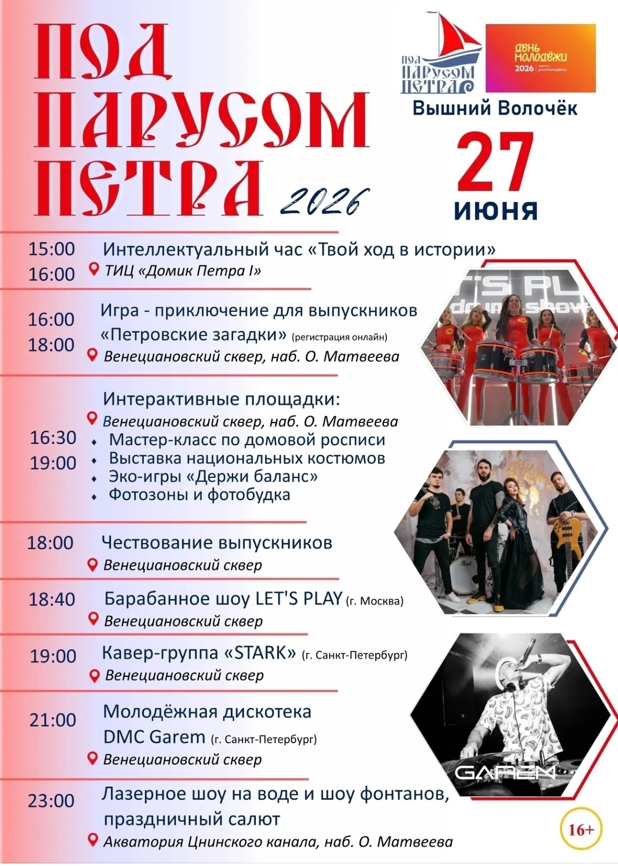 Выпускники Верхневолжья соберутся в Вышнем Волочке: раскрываем программу праздника "Под парусом Петра"