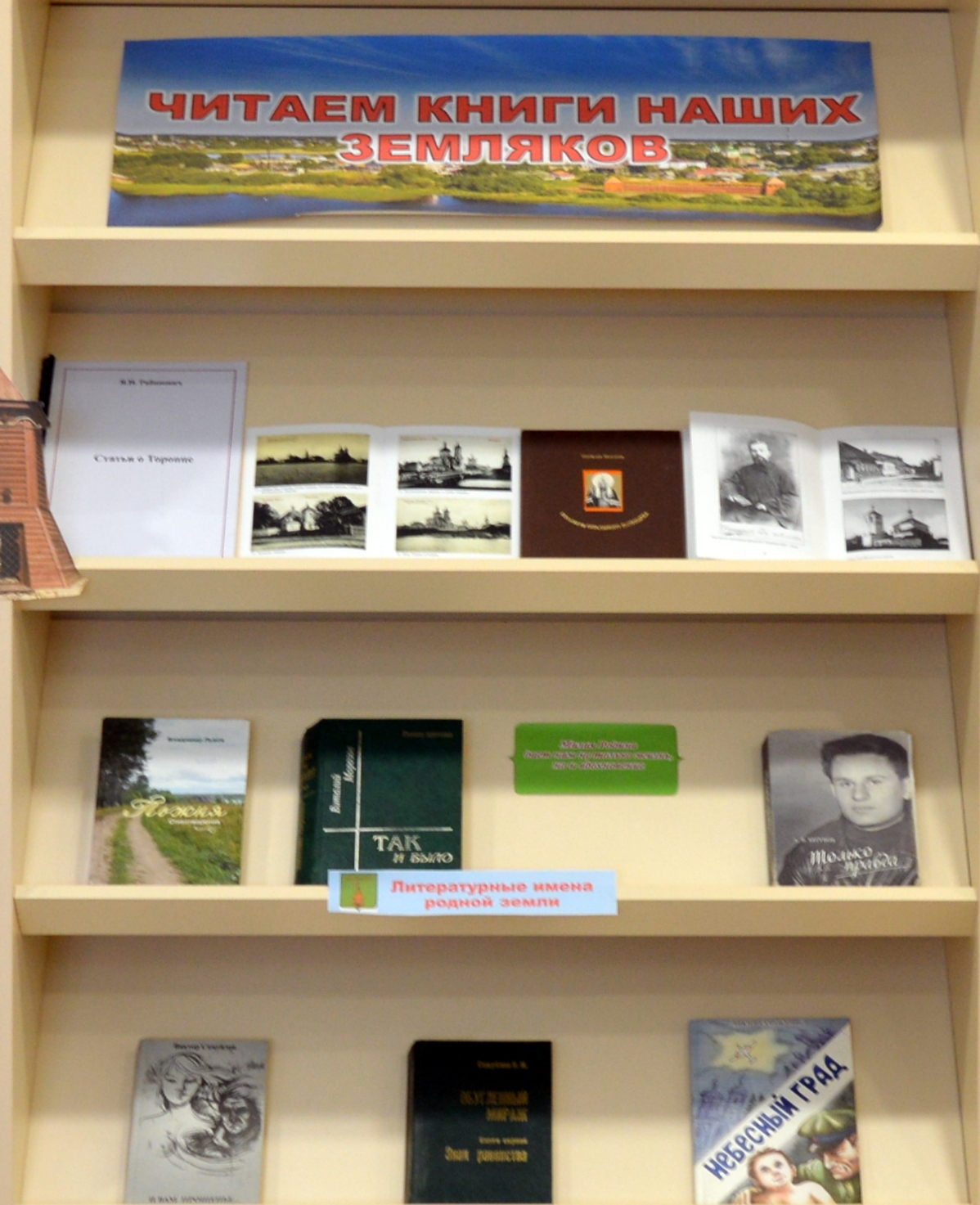 В Торопецкой библиотеке оформили выставку «Читаем книги наших земляков» В Торопецкой библиотеке оформили выставку «Читаем книги наших земляков»