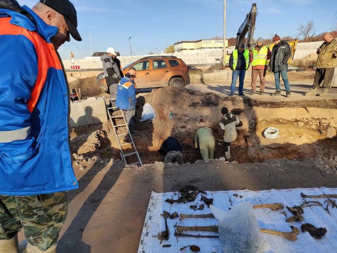 В Заволжском районе Твери найдены останки неизвестных солдат В Заволжском районе Твери найдены останки неизвестных солдат